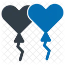 Two Heart Balloons  Icon