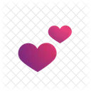 Two Hearts Couple Romantic Icône