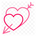 Two Hearts with Arrow  Icon