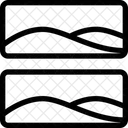 Two Horizontal Image Grid Symbol
