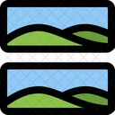 Two Horizontal Image Grid Icon