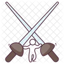 Crossed Swords Kendo Swords Combat Icon