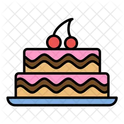 Two Layered Cake  Icon