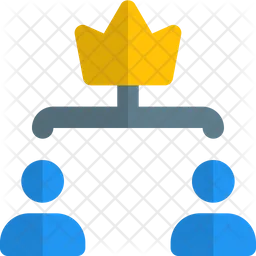 Two Leader Hierarchy  Icon