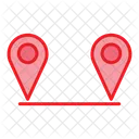 Two Locations Location Pin Map Pin Icon