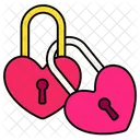 Two Locker Heart Love Valentine Icon