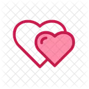 Two Love Love Heart Icon