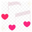 Two Music Notes Heart  Icône
