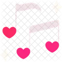 Two Music Notes Heart  Icon