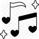 Two Music Notes Heart Love Valentine Icon
