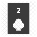 Two Of Clubs Poker Card Casino Icon