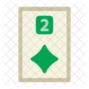 Two Of Diamonds Poker Card Casino Icon