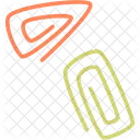 Two paper clip  Icon