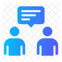 Two People Conversation Consultation Icon