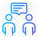 Two People Conversation Consultation Icon