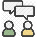 Two people having a conversation  Icon