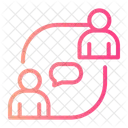 Two People Mentorship Dialogue Icon