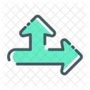 Two right up arrow  Icon