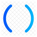 Two Round Brackets Framework Javascript Icon