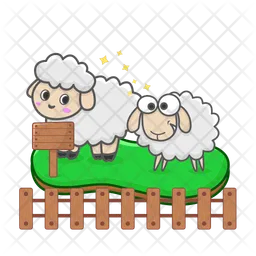 Two sheep  Icon