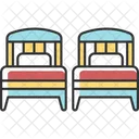 Two single beds  Icon