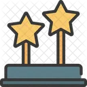 Two Stars Trophy Two Stars Cup Trophy Icon