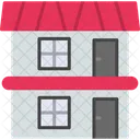 Two Storey House Double Storey Icon