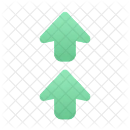 Two Up Arrow  Icon