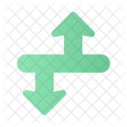 Two Up Down Arrow Icon - Download in Flat Style