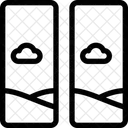Two Vetical Image Grid Symbol