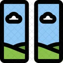 Two Vetical Image Grid Icon