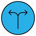 Two Way Two Road Split Icon