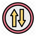 Two Way Traffic Sign Road Sign Icon