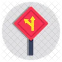 Two Way Intersection Two Way Junction Two Road Junction Icon