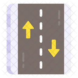 Two way Road Flag Icon