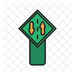 Two Way Road Board  Icon
