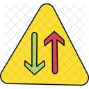 Two Way Traffic Sign Twowaytraffic Bidirectionalroad Icon