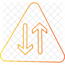 Two way traffic sign  Icon