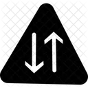 Twowaytraffic Bidirectionalroad Opposinglanes Icon
