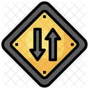 Two Ways Regulation Road Signs Icon