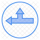 Two Ways Junction Interface Icon