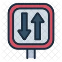 Two Ways Traffic Sign Road Sign Icon