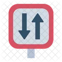 Two Ways Traffic Sign Road Sign Icon