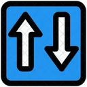 Two Ways Sign  Icon