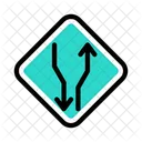 Twoway Road Traffic Icon