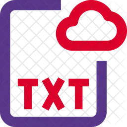 Txt Cloud File  Icon