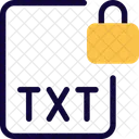 Txt File Lock Txt Lock File Lock Icon