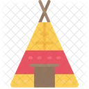 Tipi Zelt Abendessen Symbol