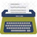 Typewriter Typing Stenographer Icon