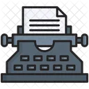 Typewriter Journalist Writing Tool Icon